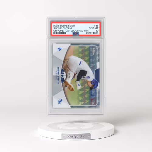 2024 Topps 50/50 Shohei Ohtani #25 Shohei Ohtani - Chrome-"La" Logofractor (PSA 10 GEM MINT)