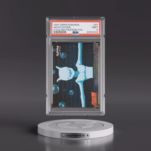 1999 Topps Pokémon the Movie Edt #27 Movie Edition - Stealing Pokemon-Foil (PSA 9 MINT)