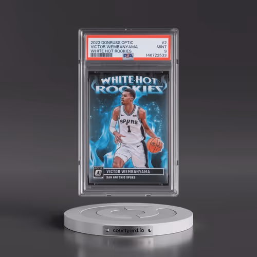2023 Panini Donruss Optic White Hot Rookies #2 Victor Wembanyama (PSA 9 MINT)