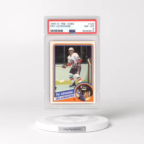 1984 O-Pee-Chee #129 Pat LaFontaine (PSA 8 NM-MT)