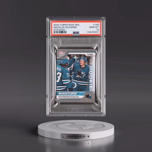 2024 Topps Now NHL Stickers #140 Macklin Celebrini (PSA 10 GEM MINT)