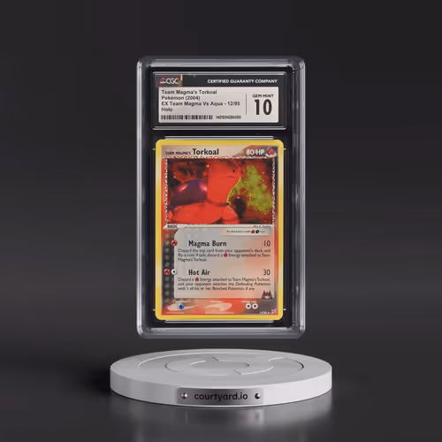 2004 EX Team Magma Vs Team Aqua #12/95 Team Magma's Torkoal - Holo (CGC 10 GEM MINT)