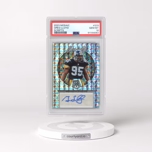 2023 Panini Mosaic Scripts #S33 Greg Lloyd (PSA 10 GEM MINT)