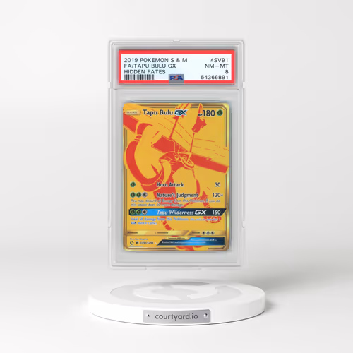 2019 Pokémon Sun & Moon Hidden Fates #SV91 Tapu Bulu GX - Holo Full Art (PSA 8 NM-MT)