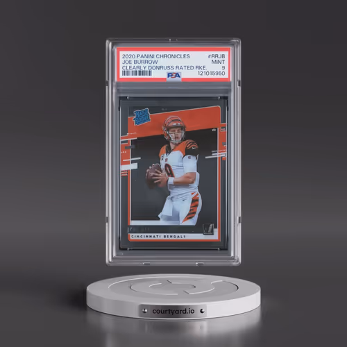 2020 Panini Chronicles Clearly Donruss Rated Rookies #RRJB Joe Burrow (PSA 9 MINT)