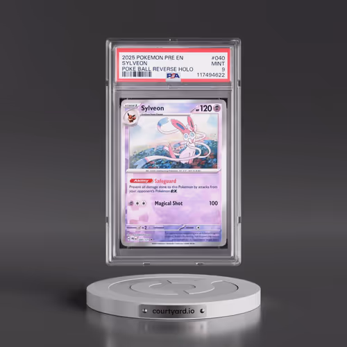 2025 Pokémon Pre EN-Prismatic Evolutions #040 Sylveon - Reverse Holo Poke Ball (PSA 9 MINT)