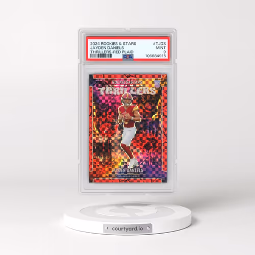 2024 Panini Rookies & Stars Thrillers #TJDS Jayden Daniels - Red Plaid (PSA 9 MINT)