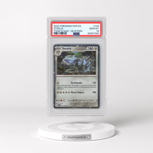 2023 Pokémon Par EN-Paradox Rift #125 Steelix - Twilight Masquerade Stage 1 Blisters (PSA 10 GEM MINT)