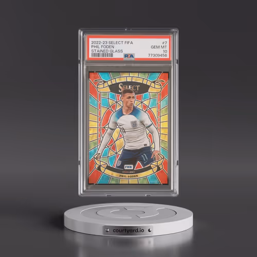 2022 Panini Select FIFA Stained Glass #7 Phil Foden (PSA 10 GEM MINT)