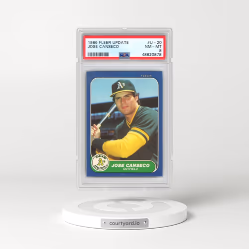 1986 Fleer Update #U-20 Jose Canseco (PSA 8 NM-MT)