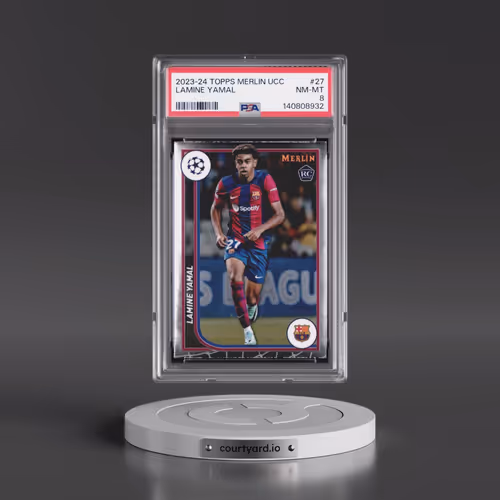 2023-24 Topps Merlin UEFA Club Competitions #27 Lamine Yamal (PSA 8 NM-MT)