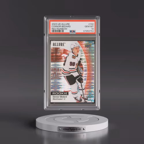 2023 Upper Deck Allure #102 Connor Bedard - Red Rainbow (PSA 10 GEM MINT)