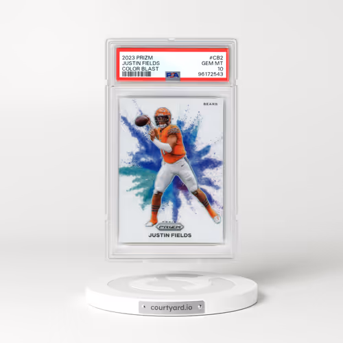 2023 Panini Prizm Color Blast #CB2 Justin Fields (PSA 10 GEM MINT)