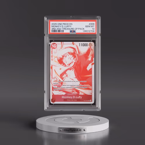 2025 One Piece 3rd Anniversary! One Piece Card Treasure Campaign Pack #006 Monkey D. Luffy (PSA 10 G
