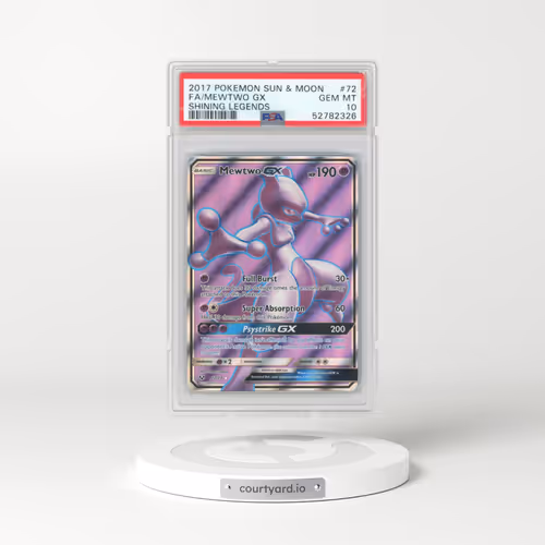 2017 Pokémon Sun & Moon Shining Legends #72 Mewtwo GX - Holo Full Art (PSA 10 GEM MINT)