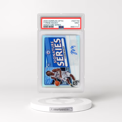 2020 Panini Donruss Optic Signature Series #SSTYM Tyrese Maxey (PSA 9 MINT)