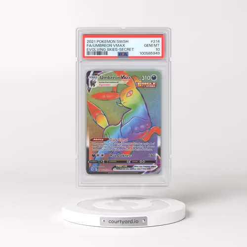 2021 Pokémon Sword & Shield Evolving Skies #214 Umbreon Vmax - Full Art Secret (PSA 10 GEM MINT)