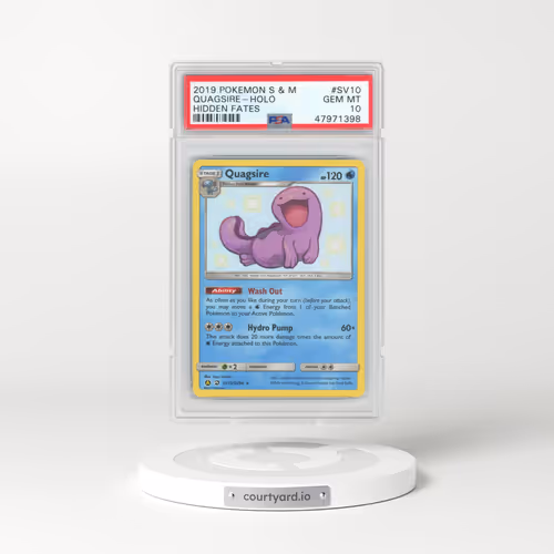 2019 Pokémon Sun & Moon Hidden Fates #SV10 Quagsire - Holo (PSA 10 GEM MINT)