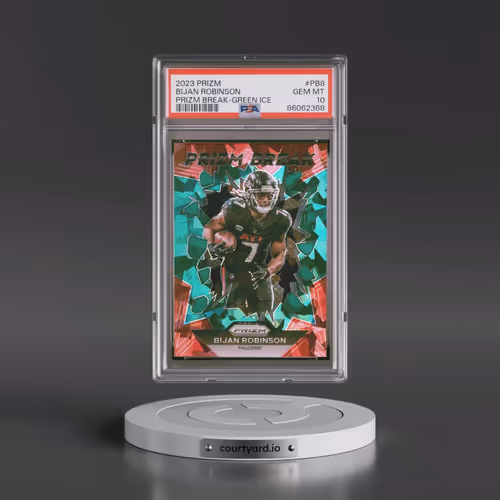 2023 Panini Prizm Prizm Break #PB8 Bijan Robinson - Green Ice (PSA 10 GEM MINT)