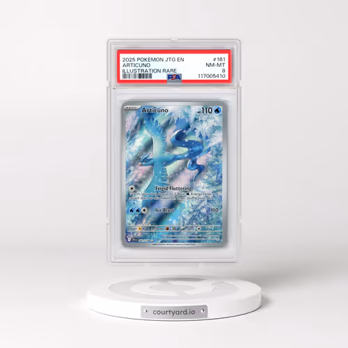 2025 Pokémon Jtg EN-Journey Together #161 Articuno - Illustration Rare (PSA 8 NM-MT)