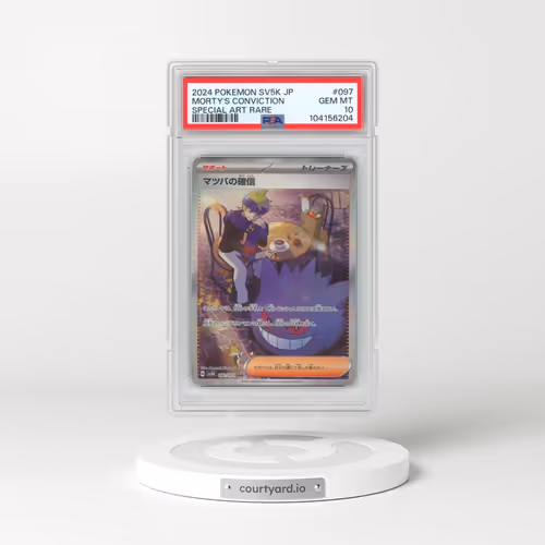 2024 Pokémon Sv5k-Wild Force #097 Morty's Conviction - Special Art Rare (PSA 10 GEM MINT)