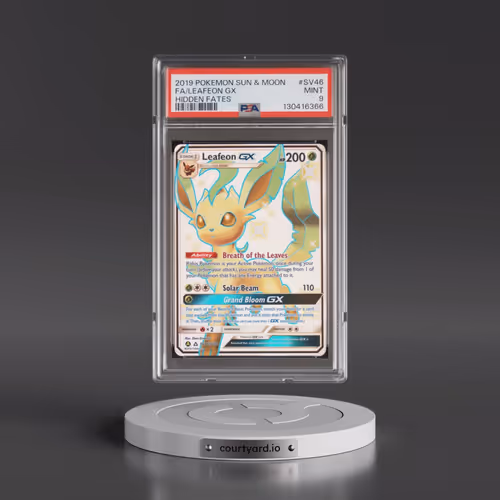 2019 Pokémon Sun & Moon Hidden Fates #SV46 Leafeon GX - Holo Full Art (PSA 9 MINT)