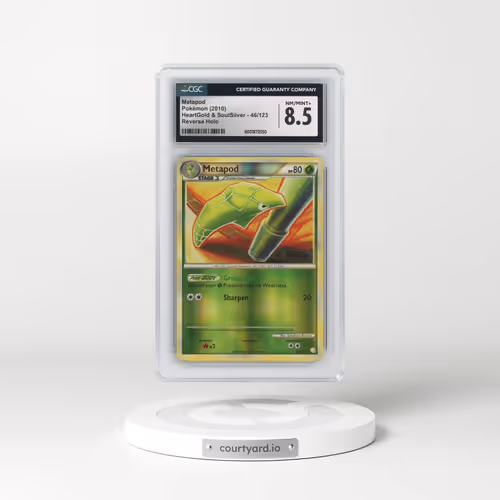 2010 HeartGold & SoulSilver #46/123 Metapod - Reverse Holo (CGC 8.5 NM-MT+)