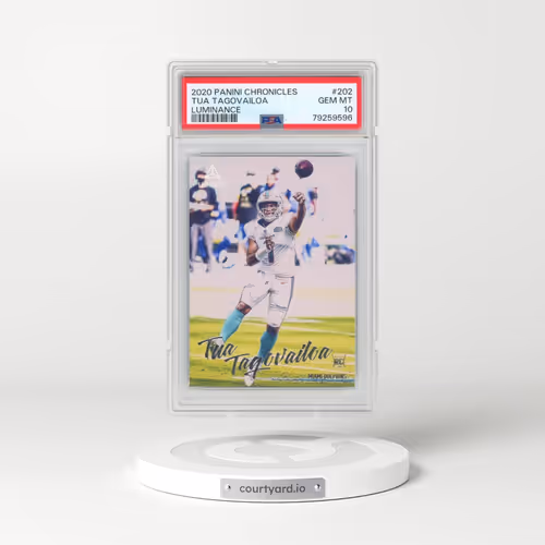 2020 Panini Chronicles Luminance #202 Tua Tagovailoa (PSA 10 GEM MINT)