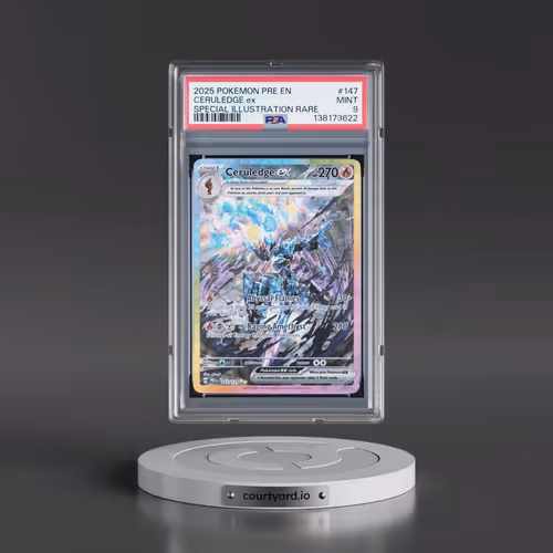 2025 Pokémon Pre EN-Prismatic Evolutions #147 Ceruledge EX - Holo Special Illustration Rare (PSA 9 M