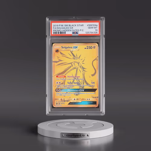 2019 Pokémon SM Black Star Promo #SM104a Solgaleo GX - Holo Full Art Hidden Fates Premium Collection