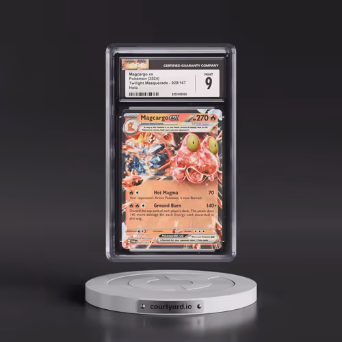 2024 Pokémon Twm EN-Twilight Masquerade #029 Magcargo EX - Holo (CGC 9 MINT)