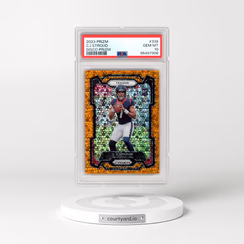 2023 Panini Prizm #339 CJ Stroud - Disco Prizm (PSA 10 GEM MINT)