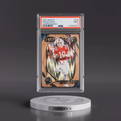 2024 Panini Select #218 Drake Maye - Copper Shock (PSA 9 MINT)