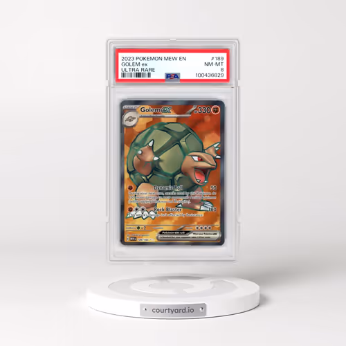 2023 Pokémon Mew EN-151 #189 Golem EX - Holo Ultra Rare (PSA 8 NM-MT)