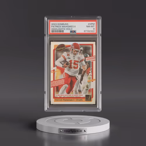 2023 Panini Donruss Highlights #HPM Patrick Mahomes II - Holo (PSA 8 NM-MT)