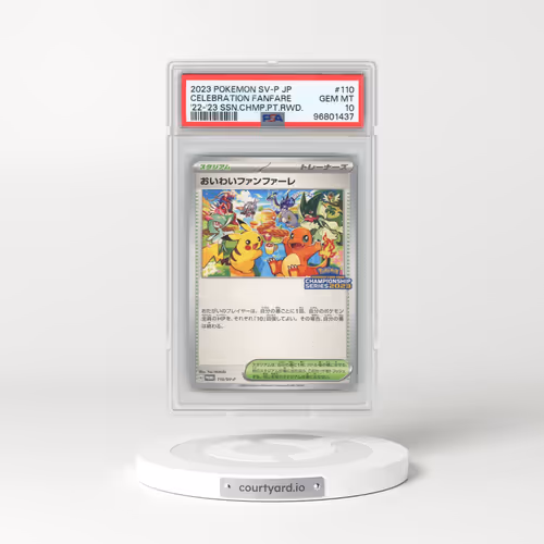 2023 Pokémon SV-P Promo #110 Celebration Fanfare - '22-'23 Season Championship Point Reward (PSA 10 GEM MINT)