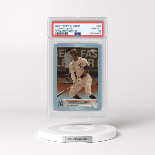 2022 Topps Chrome #99 Aaron Judge - Sepia Refractor (PSA 10 GEM MINT)