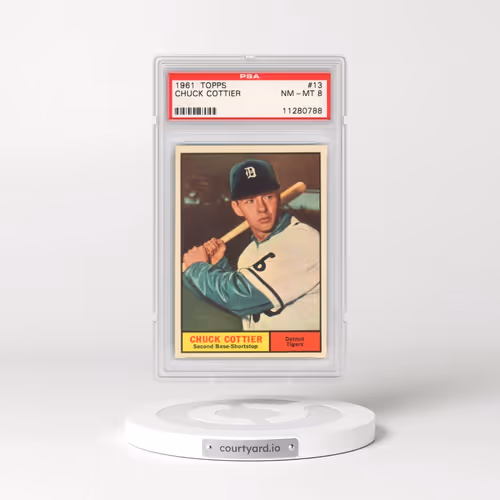 1961 Topps #13 Chuck Cottier (PSA 8 NM-MT)