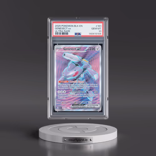 2025 Pokémon Blk EN-Black Bolt #161 Genesect EX - Holo Ultra Rare (PSA 10 GEM MINT)