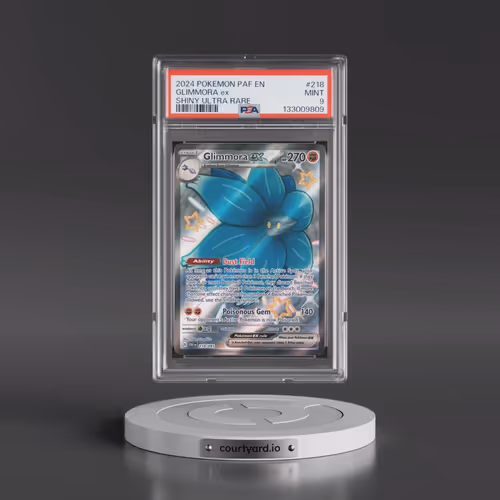 2024 Pokémon Paf EN-Paldean Fates #218 Glimmora EX - Holo Shiny Ultra Rare (PSA 9 MINT)