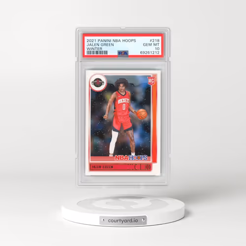 2021 Panini NBA Hoops #218 Jalen Green - Winter (PSA 10 GEM MINT)