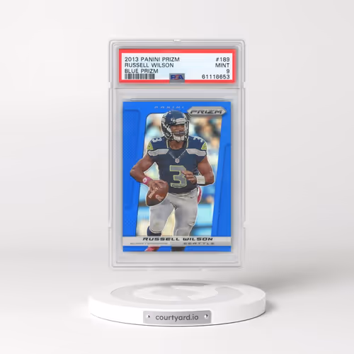 2013 Panini Prizm #189 Russell Wilson - Blue Prizm (PSA 9 MINT)