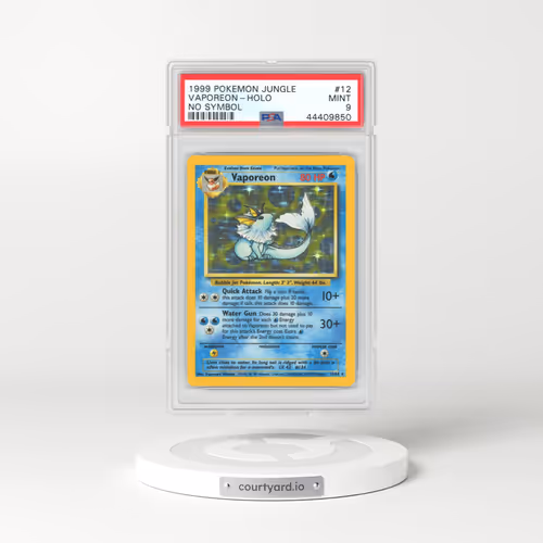 1999 Jungle #12 Vaporeon - Holo No Symbol (PSA 9 MINT)