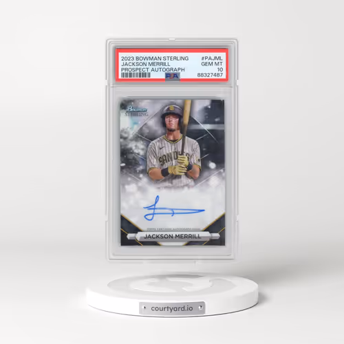 2023 Bowman Sterling Prospect Autographs #PAJML Jackson Merrill (PSA 10 GEM MINT)