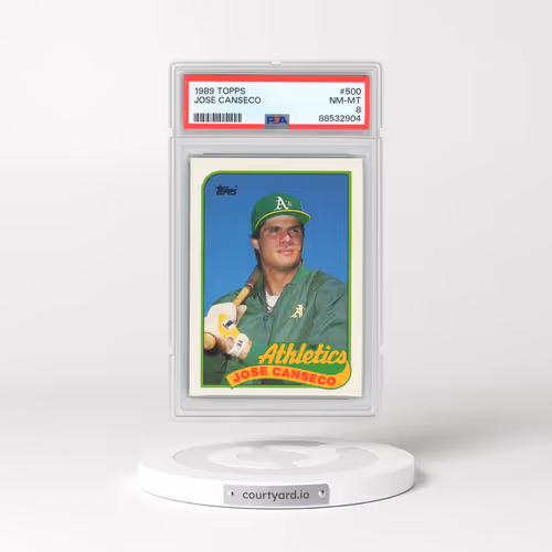 1989 Topps #500 Jose Canseco (PSA 8 NM-MT)