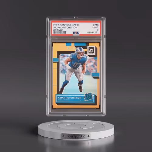 2022 Panini Donruss Optic #213 Aidan Hutchinson - Orange (PSA 9 MINT)