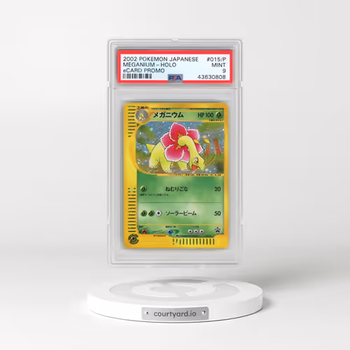 2002 Pokémon Ecard Promo #015/P Meganium - Holo (PSA 9 MINT)