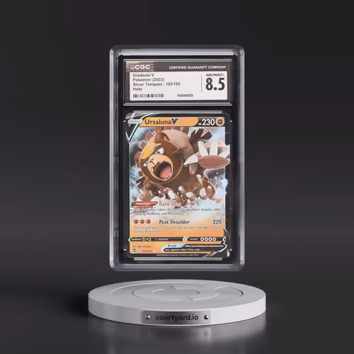 2022 Silver Tempest #102/195 Ursaluna V - Holo (CGC 8.5 NM-MT+)