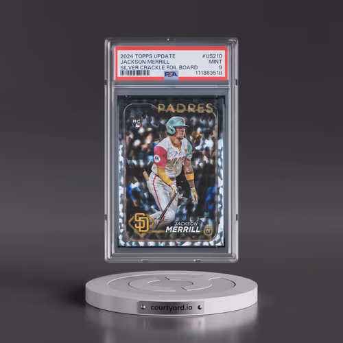 2024 Topps Update #US210 Jackson Merrill - Silver Crackle Foil Board (PSA 9 MINT)