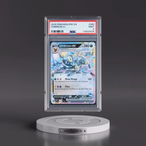 2025 Pokémon Pre EN-Prismatic Evolutions #060 Umbreon EX - Holo (PSA 9 MINT)